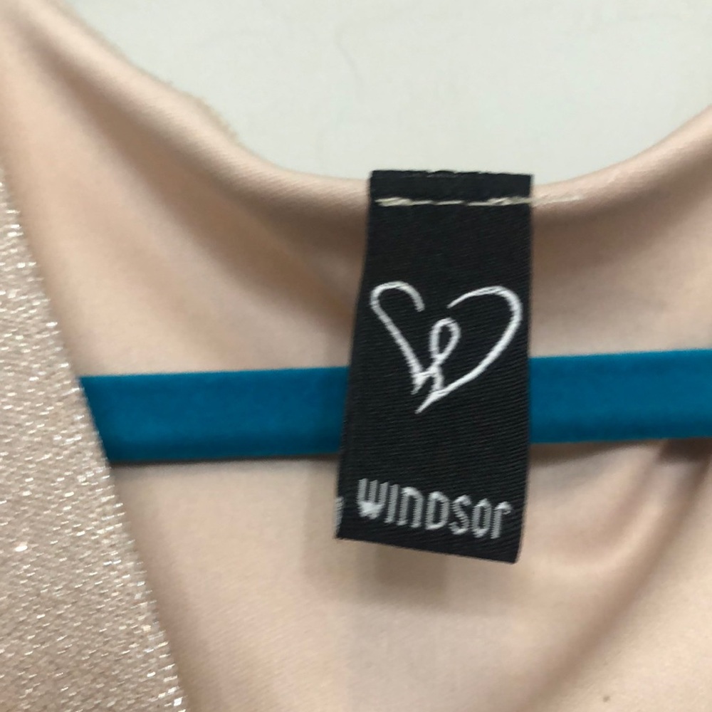 Beige glitter Windsor dress